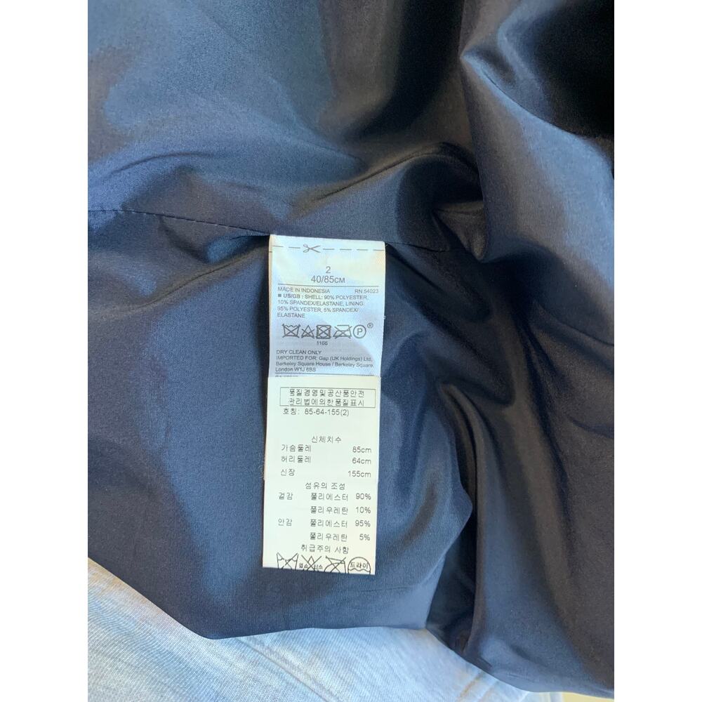 Banana Republic Women’s Wool Blend Blazer Coat Long Sleeves Navy Blue Size 2 - Picture 4 of 5